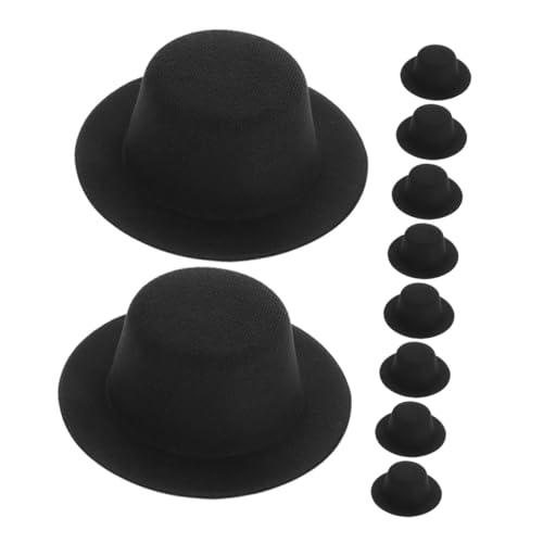 NOLITOY 10 Stück Teiliges Mini Hüte aus Leichtem Material Kleine Schwarze Zylinderhüte für DIY Bastelprojekte Haustier und Puppenzubehör für Weihnachtsdekorationen und Partyaccessoires NOLITOY 10 Stück Teiliges Mini Hüte aus Leichtem Material Kleine Schwarze Zylinderhüte für DIY Bastelprojekte Haustier und Puppenzubehör für Weihnachtsdekorationen und Partyaccessoires von NOLITOY