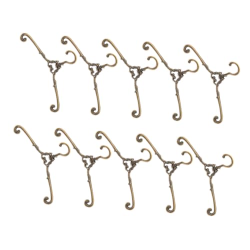 NOLITOY 10 Stück Teiliges Miniatur Kleiderbügel Puppenschrank Zubehör aus Langlebigem Metall Vintage Stil für Puppenkleidung und Puppenhaus Dekoration NOLITOY 10 Stück Teiliges Miniatur Kleiderbügel Puppenschrank Zubehör aus Langlebigem Metall Vintage Stil für Puppenkleidung und Puppenhaus Dekoration von NOLITOY