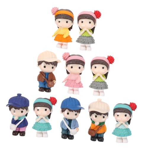 NOLITOY 10 Stück Teiliges Miniatur Puppen Resin Detailreiche Micro Landschaft Figuren Kreative Dekoration für DIY Bastelprojekte Mini Garten und Pflanzenarrangements von NOLITOY