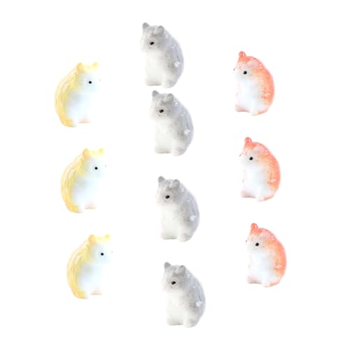 NOLITOY 10 Stück Teiliges Resin Mäuse Bastelset Realistische Tortendeko Kleine Tierfiguren für Kuchen Party und Mikrolandschaft Langlebige Bunte Harzornamente für und Backdekoration von NOLITOY