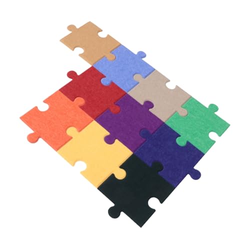 NOLITOY 10 Stück Teiliges Selbstklebendes Filz Pinnwand Puzzle Kreative Wanddeko für Kinderzimmer Vielseitige Wandpaneele für Home Office und Klassenzimmer Farbige NOLITOY 10 Stück Teiliges Selbstklebendes Filz Pinnwand Puzzle Kreative Wanddeko für Kinderzimmer Vielseitige Wandpaneele für Home Office und Klassenzimmer Farbige von NOLITOY
