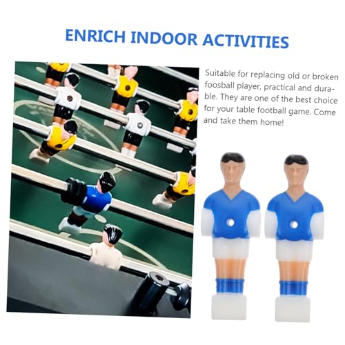 NOLITOY 10 Stück Teiliges Tischfußballspieler aus Robustem Kunststoff Glatte Oberfläche ohne Grate Kompatibel mit Standard fußballmaschinen für Haus Party Turnierspiele von NOLITOY
