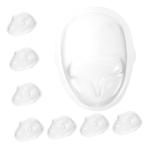 NOLITOY 10 Stück Teiliges Transparentes Puppen Gesichtscover aus PVC DIY Gesichtsschutz für Klarer Display Schutz Staubschutz für Puppen als Puppenorganizer Zubehör von NOLITOY