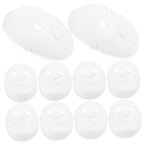 NOLITOY 10 Teiliges Weiße Papier Masken DIY Vollgesichts Masken für Bemalbare Blanko Papiermasken mit Männlichem Gesicht Kreative Bastelmasken für Kinderhandwerk und Künstlerischen NOLITOY 10 Teiliges Weiße Papier Masken DIY Vollgesichts Masken für Bemalbare Blanko Papiermasken mit Männlichem Gesicht Kreative Bastelmasken für Kinderhandwerk und Künstlerischen von NOLITOY