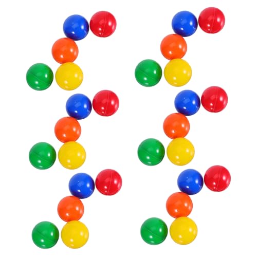 NOLITOY 100 Stück Bunte Plastik Lotteriekugeln Wiederverwendbare Spielbälle für Party Tombola Aktivitäten Dekoration Leichte Glatte Oberfläche Langlebig und Farbecht von NOLITOY