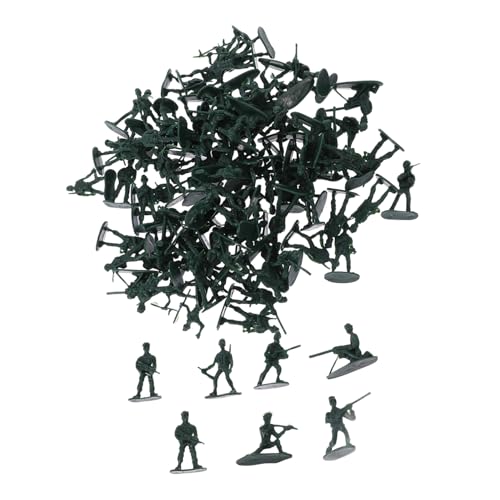 NOLITOY 100 Stück Mini Soldaten Figuren Militärische Miniatur Modelle aus Robustem Kunststoff Dekorative Sandspieltisch Deko Kleine Soldaten für Sammeln und Rollenspiele von NOLITOY