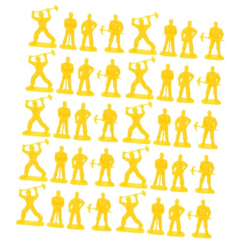 NOLITOY 100 Stück Miniatur Arbeiter Figuren Kunststoff Modellfiguren Realistische Details Langlebig für Sandtisch Dekoration Bastelprojekte und Schreibtisch Schmuck von NOLITOY