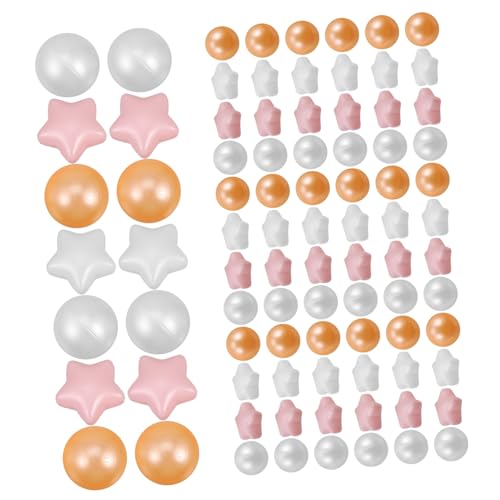 NOLITOY 100 Stück Teiliges Bunte Spielbälle aus Kunststoff für Bällebad und Poolspielzeug Sichere Runde Balls für Junge Mädchen und Kleinkinder Langlebig und Wiederverwendbar für von NOLITOY