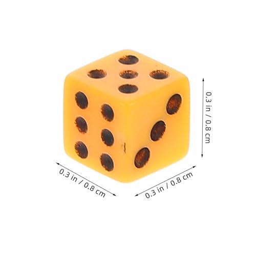 NOLITOY 100 Stück Teiliges Mini würfelset Bunte Kleine Kunststoffwürfel Farbenfrohe Spielwürfel für Brettspiele Mathelernen und Bastelprojekte Portable Robuste Spielsteine von NOLITOY