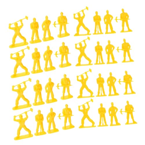 NOLITOY 100 Stück Teiliges Miniatur Bauarbeiter Figuren aus Kunststoff Realistische Arbeiter Modelle Vielseitige Mini Menschen Figuren für Sandtisch Architekturmodelle Kreative Dekoration von NOLITOY