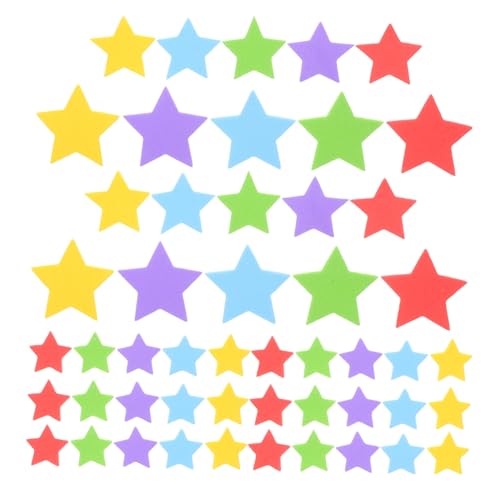 NOLITOY 10er Packungen Eva Stern Aufkleber Bunt Selbstklebend Teilig pro Packung Langlebige Schaumstoff Sterne für Bastelprojekte Scrapbooking Partydeko und Kreative DIY Aktivitäten von NOLITOY