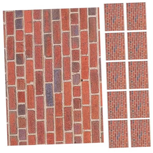 NOLITOY 12 Blatt Puppenhaus Ziegelwandtapete Rote Mauer Wandverkleidung Abziehbar Leicht Zuschneidbar Für Flexible Dekoration NOLITOY 12 Blatt Puppenhaus Ziegelwandtapete Rote Mauer Wandverkleidung Abziehbar Leicht Zuschneidbar Für Flexible Dekoration von NOLITOY