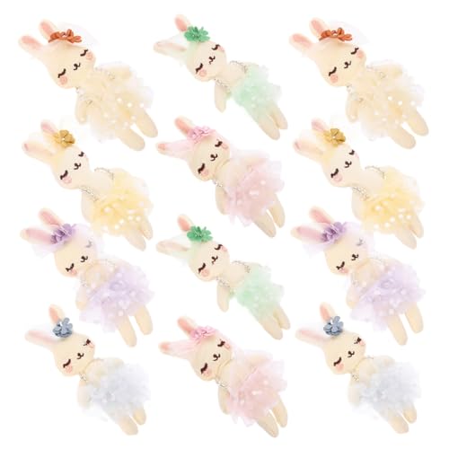 NOLITOY 12 Stück Teiliges DIY Kaninchen Kuscheltier in Farben Handgefertigte Vielseitige Raumdekoration und Niedliche Bunny Puppen für Geschenkideen von NOLITOY