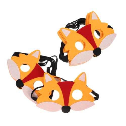 NOLITOY 12 Stück Teiliges Filz Halbes Gesichts Wolfs Masken Flexible Halloween Kostüm Masken für Erwachsene Wiederverwendbar Stilvolle Tier Maskerade für Party und Cosplay von NOLITOY