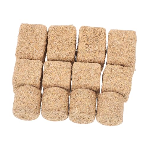 NOLITOY 12 Stück Teiliges Mini Heuballen aus Naturgetreu Gestaltete Strohballen in Rechteckform Wetterfest und Pflegeleicht für Puppenhaus Garten Herbstdeko Vielseitiges DIY Zubehör von NOLITOY