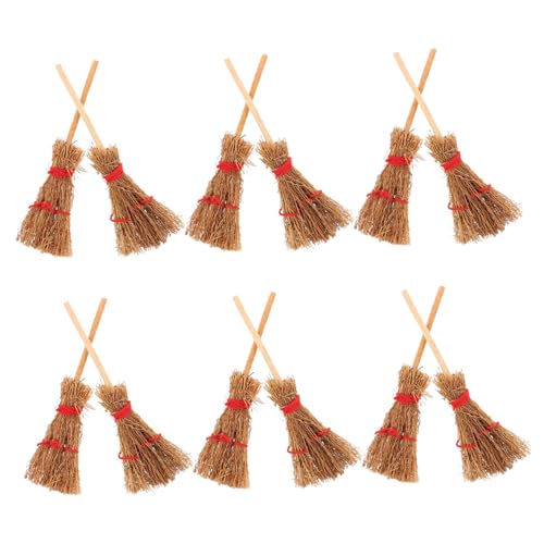 NOLITOY 12 Stück Teiliges Mini Hexenbesen Robuste Miniaturbesen für Halloween Dekoration Detailreiche Puppenhaus Accessoires Vielseitig Einsetzbar für Party und Innen Außenbereich NOLITOY 12 Stück Teiliges Mini Hexenbesen Robuste Miniaturbesen für Halloween Dekoration Detailreiche Puppenhaus Accessoires Vielseitig Einsetzbar für Party und Innen Außenbereich von NOLITOY