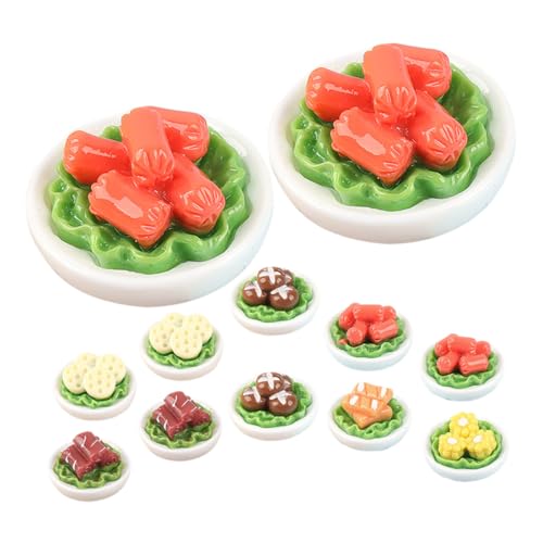 NOLITOY 12 Stück Teiliges Miniatur Gemüse Modell Lebensechte Mini Lebensmittel Figuren Bunte Puppenhaus Dekoration Vielseitig für Mini Haus Küche und Szene Realistische Essbare Ornamente von NOLITOY