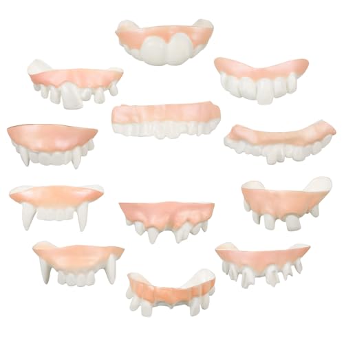 NOLITOY 12 Stück Teiliges PVC Vampirzähne in Verschiedenen Designs Langlebige Fake Teeth für Halloween Kostüme und Streichspiele Einfach zu Tragen Realistisch oder Humorvoll für Vampir NOLITOY 12 Stück Teiliges PVC Vampirzähne in Verschiedenen Designs Langlebige Fake Teeth für Halloween Kostüme und Streichspiele Einfach zu Tragen Realistisch oder Humorvoll für Vampir von NOLITOY