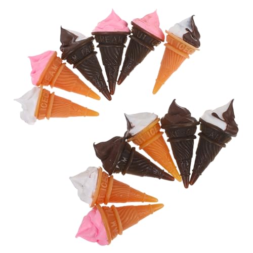 NOLITOY 12 Stück Tiny House Zubehör Heimdekoration Puppenhauszubehör Eiscreme Miniatur Requisiten Mini Hausdekor Puppenhaus Miniatur Dekor Mini Dessert Ornament Puppenhaus von NOLITOY