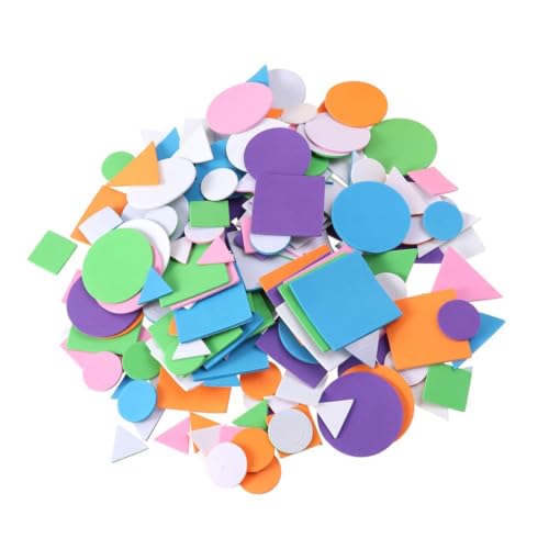 NOLITOY 1250 Stück Teiliges Eva Schaumstoff Sticker Geometrische Formen Selbstklebend Farbenfrohes DIY Bastelmaterial für Schulprojekte Scrapbooking und Wanddekoration mit Gemischten und von NOLITOY