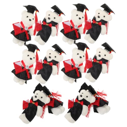 NOLITOY Graduierung Bär Stofftier Set Mini Bär Puppen Stücke Für Party Favor Dekorative Plüsch Bär von NOLITOY