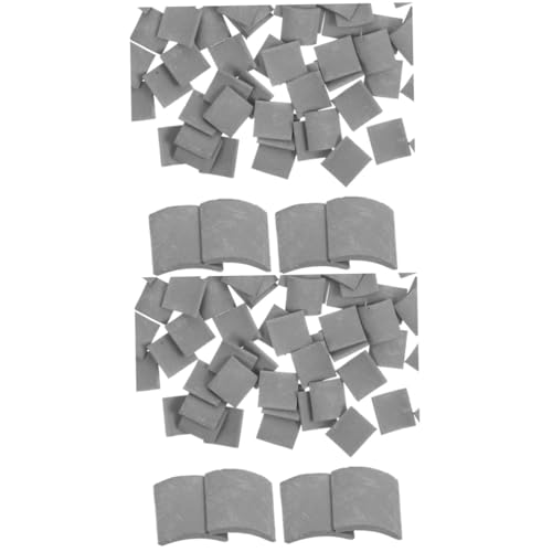 NOLITOY 140 Mini-Steine Miniaturdachziegel selber Machen Sandtisch-Dachziegel-Modell Kinder bastelset basteln für Kinder scheibengardinen Modelle Sandtisch Tondachziegel Handbuch von NOLITOY