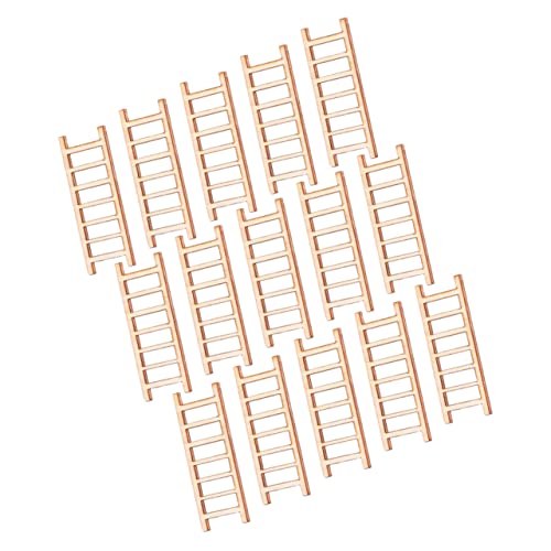 NOLITOY 15 Stück Kleine Treppenverzierungen Landschaft Mini-Leiter- Mini-Leiter-Handwerk Dekoration Winzig Kleine Trittleiter Leiter Ornamente Puppenhaustreppe Miniatur Tisch Hölzern von NOLITOY