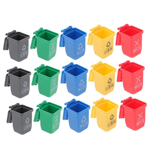 NOLITOY 15 Stück Mini Mülleimer Mini Mülleimer Puppenhausmöbel Puppen Intelligenter Mülleimer Kleines Miniatur Mülleimer Modell Niedliche Mülleimer Miniaturen Puppenhaus Miniatur von NOLITOY