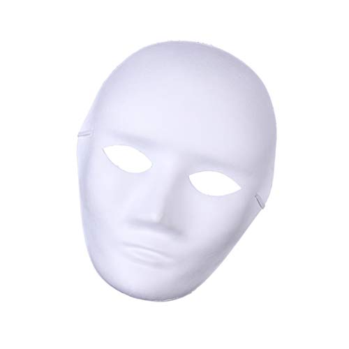 NOLITOY 15st Paare Kostüme Leere Masken Bemalbares Papier Beängstigend Papiermaché-handwerk Geister-cosplay-maske Diy Maskerade Masken Bemalbares Gesicht Gesichtsmaske Kind Halloween Weiß von NOLITOY