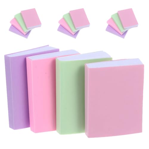 NOLITOY 16 Miniatur-Puppenhausbücher Miniaturbücher Im Maßstab 1:12 Beschreibbar Umblätterbar Wiederverwendbar Für Schlafzimmer Arbeitszimmer (Rosa) von NOLITOY