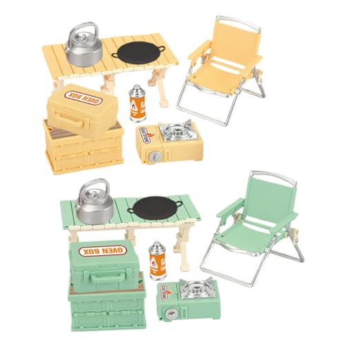 NOLITOY 16 Stück Klappbare Campingstühle Handyständer Outdoor- für Kleinkinder Outdoor-Abenteuerspielzeug für Dollhouse -Stühle Campingspielzeug für Plastik von NOLITOY