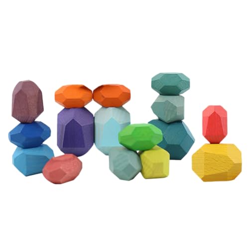 NOLITOY 16 Stück Teiliges Balancespiel Holzbausteine aus Farbigen Buchenholz Flusssteinen Pädagogisches Lernspielzeug Hand Auge Koordination Kreativität und Logischem NOLITOY 16 Stück Teiliges Balancespiel Holzbausteine aus Farbigen Buchenholz Flusssteinen Pädagogisches Lernspielzeug Hand Auge Koordination Kreativität und Logischem von NOLITOY