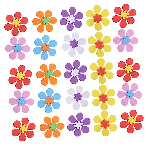 NOLITOY 160 Stück Teiliges Eva Schaumstoff Blumen Sticker Farbenfrohe Moosgummi Wanddekoration für Kinderzimmer Selbstklebend Langlebig für DIY Basteln und Partydeko Zufällige Farbe von NOLITOY