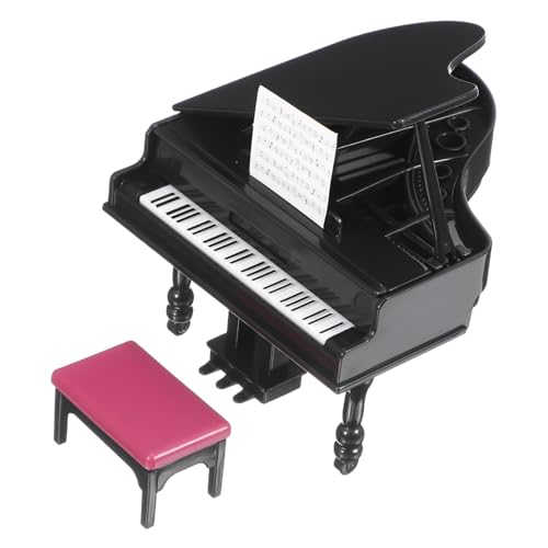 NOLITOY 1Satz Mini Klavier für Puppenhaus Musikinstrument mit Hocker für Kleine Puppenhaus Dekorationen für DIY Projekte und Kreative Designs Hochverschleißfest NOLITOY 1Satz Mini Klavier für Puppenhaus Musikinstrument mit Hocker für Kleine Puppenhaus Dekorationen für DIY Projekte und Kreative Designs Hochverschleißfest von NOLITOY