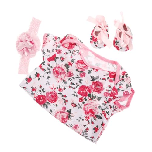 NOLITOY 1Satz Wiedergeborenes Puppenkleidungsset für Puppen Teiliges Set mit Kleid Schuhen und Stirnband Verschiedenen Farben und Mustern Einzigartiges Design von NOLITOY