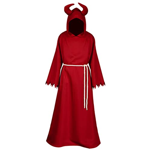 NOLITOY 1stk Halloween Maskerade Kostüm Lord Satan Teufel Kostüm Red Messenger Cosplay Mittelalter Kleidung Damen Partybedarf Dämon Polyester (polyester) von NOLITOY