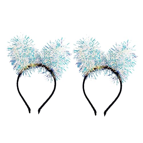 NOLITOY 2 STÜCK Glitzerndes Haarreif mit Hasenohren Cosplay Party Kopfbedeckung für Erwachsene Lustige Haarschmuck Accessoires für Besondere Anlässe von NOLITOY