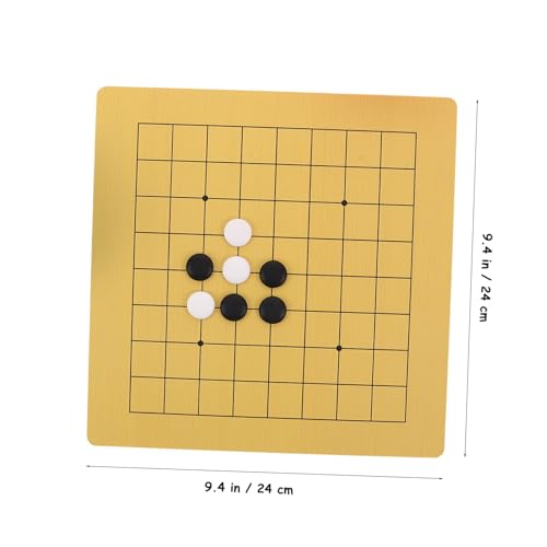 NOLITOY 2 Sätze Go Spiel mit Doppelseitigem Kunststoff Schachbrett Niedliche Schachsteine Tragbares Chinesisches Brettspiel für Logisches und Reisekomfort von NOLITOY