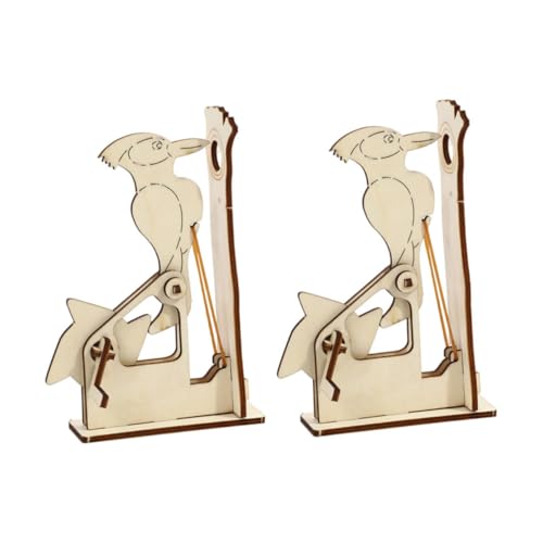 NOLITOY 2 Sätze Holzpuzzle DIY Lernspielzeug Holz Specht Modell Bausatz Pädagogisches Bastelspielzeug Kreative Handarbeit für Jungen und Mädchen von NOLITOY