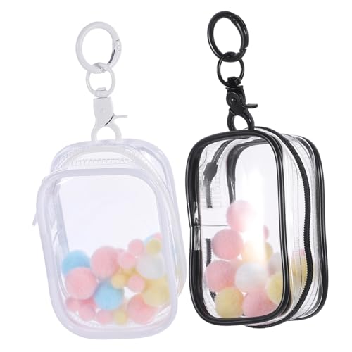 NOLITOY 2 Sätze Klarer Figuren Display Beutel mit Schlüsselanhänger Puppen Aufbewahrungstaschen für Sammler Transparente Vitrine für Figuren und Modelle zum Schutz Präsentation von NOLITOY