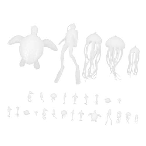 NOLITOY 2 Sätze Meerestiere Füllmaterialien Miniatur Epoxidharz Figuren DIY Tier Modelle Bastelset Kreative Meerestier Gestaltung von NOLITOY