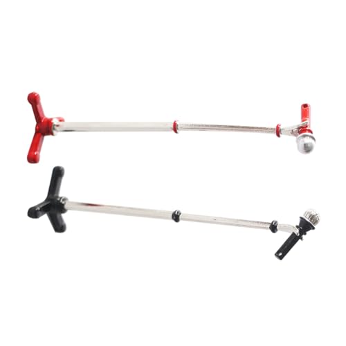 NOLITOY 2 Sätze Miniatur Mikrofonständer Puppenhaus Zubehör Leicht Tragbar Robust als Dekoration und Foto Requisite für Sammler von NOLITOY