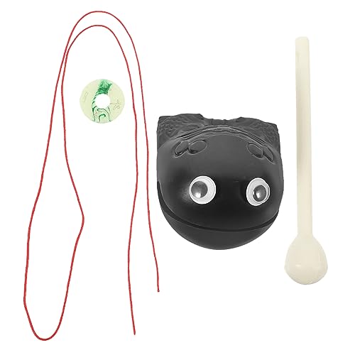 NOLITOY 2 Sätze Simulierte Holzfische Percussion Instrumente Tischblock für Stressabbau Handmade Perfekter Tragbar Musikspielzeug für Büro und Meditation von NOLITOY