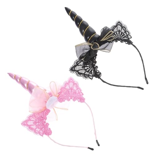 NOLITOY 2 Stück Einhorn Haarreifen für Cosplay Party Haarschmuck Bequem und Rutschfest für Geburtstagsfeiern und Spiele Schwarz NOLITOY 2 Stück Einhorn Haarreifen für Cosplay Party Haarschmuck Bequem und Rutschfest für Geburtstagsfeiern und Spiele Schwarz von NOLITOY
