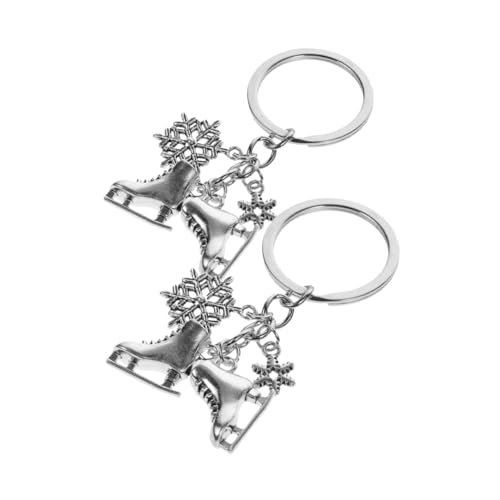 NOLITOY 2 Stück Eis Schlittschuh Schlüsselanhänger aus Elegantem Legierungsmetall mit Filigranem Schneeflocken Design Robustes Skater Accessoire für Outdoor Eislaufen und Alltag NOLITOY 2 Stück Eis Schlittschuh Schlüsselanhänger aus Elegantem Legierungsmetall mit Filigranem Schneeflocken Design Robustes Skater Accessoire für Outdoor Eislaufen und Alltag von NOLITOY