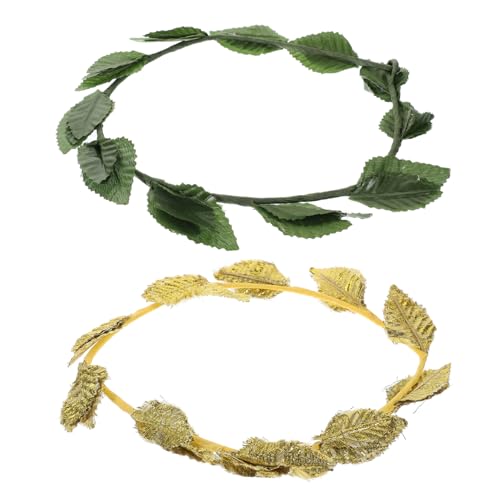 NOLITOY 2 Stück Goldene und Grüne Lorbeerkranz Haarschmuck Römische Blattkrone für Brautjungfern Cosplay Party Tanz Ball Zubehör NOLITOY 2 Stück Goldene und Grüne Lorbeerkranz Haarschmuck Römische Blattkrone für Brautjungfern Cosplay Party Tanz Ball Zubehör von NOLITOY