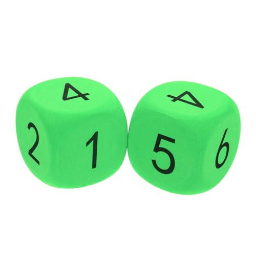 NOLITOY 2 Stück Große Eva schaumstoffwürfel Soft Oversized Spielwürfel für Klassenzimmer Party Spiele Lernaktivitäten Sichere Runde Ecken Sichtbar von NOLITOY