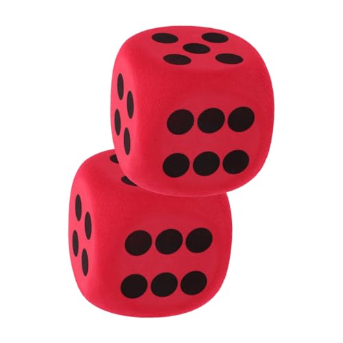 NOLITOY 2 Stück Große Eva schaumstoffwürfel Weiche Abgerundete Kanten Kindersichere Sichtbare Würfel für Spiele Unterricht Party und Lernaktivitäten von NOLITOY