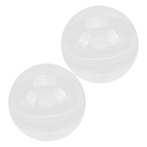 NOLITOY 2 Stück Große Transparente Kunststoff Ostereier zum Befüllen Wiederverwendbare Hohle Eier als Osterdekoration und Geschenkboxen für Partys und Ostereiersuche von NOLITOY