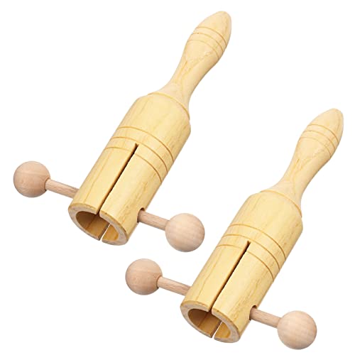 NOLITOY 2 Stück Holz Handglocken für Musikalisches Lernspielzeug Handrasseln Frühes Pädagogisches Instrument Holzspielzeuge für Kreative Musikstunden NOLITOY 2 Stück Holz Handglocken für Musikalisches Lernspielzeug Handrasseln Frühes Pädagogisches Instrument Holzspielzeuge für Kreative Musikstunden von NOLITOY